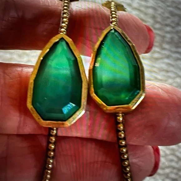Stephen Dweck Cathedral Green Chalcedony Earrings - Picture 6 of 6